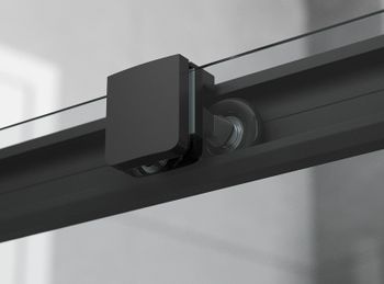 Душевой уголок Ambassador Queen 90х90 11011201Black профиль Черный стекло прозрачное — фото 9, Душевые уголки четверть круга