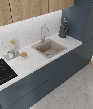 GRANFEST Мойка URBAN 245 1-чаша 450*490мм песочный арт.GF-UR- — фото 3, Кухонные мойки