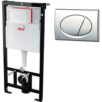 Комплект унитаза AQUAme AQM2002 с инсталляцией Alcaplast Sadromodul AM101/1120-3:1 RU M71-0001 с сид — фото 6, Комплекты унитаз + инсталляция