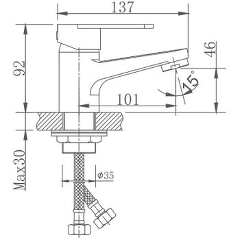 Смеситель для раковины Haiba HB10801-2 Нержавеющая сталь — фото 2, Смесители для раковины