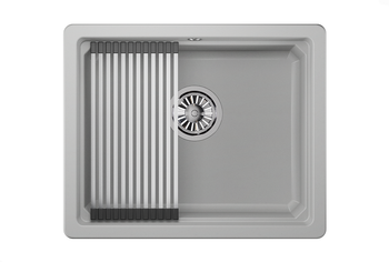 Granula-KS-5501U, АРКТИК (БЕЛЫЙ), кухонная мойка, кварц — фото 1, Кухонные мойки