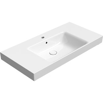 Раковина GSI Nubes 100 9651111 Белая — фото 1, Раковины подвесные