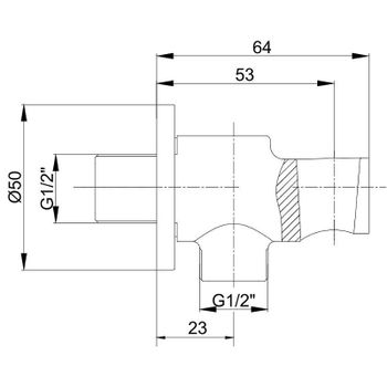 Шланговое подключение E.C.A. 102199523C1EX Черное матовое — фото 2, Шланговые подключения