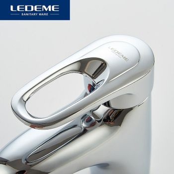 Смеситель для раковины Ledeme H04 1004L Хром — фото 4, Смесители для раковины