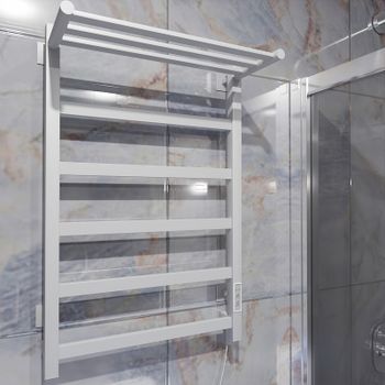 Электрический полотенцесушитель Altasan ПарусПроф 80х50 ПарусПроф8050ПБМ с полкой Белый матовый — фото 6, Электрические полотенцесушители