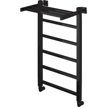 Водяной полотенцесушитель Comfysan Marte-K W-6 80x40 012601 с полкой Черный матовый — фото 1, Водяные полотенцесушители