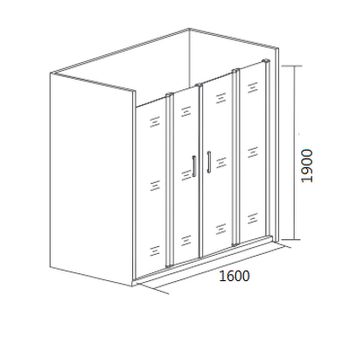 Душевая дверь Good Door Cofe WTW-TD-160-C-B 160 КФ00015 профиль Черный стекло прозрачное — фото 2, Раздвижные душевые двери