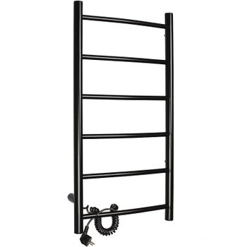 Электрический полотенцесушитель Domoterm Аврора DMT 109-6 40x80 EKL Черный матовый — фото 4, Электрические полотенцесушители