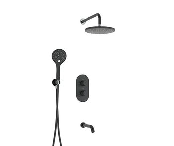 A177477 Встраиваемый комлплект для ванны с верхней душевой насадкой, лейкой и изливом — фото 1, Встраиваемые душевые комплекты