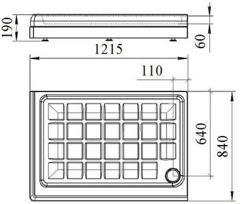 Акриловый поддон для душа Radomir Верчелли 121x84x19 R 1-11-0-2-0-012 Белый — фото 2, Акриловые душевые поддоны