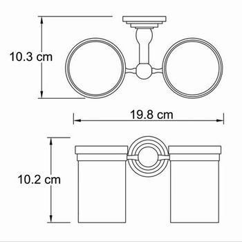 Isar K-7328D Подстаканник двойной — фото 5, Аксессуары для раковины