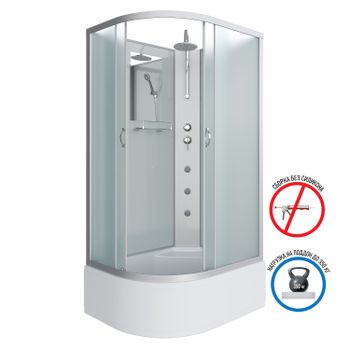 Душевая кабина Niagara Classic NG-2310-14RBKTG (120х80х210) высокий поддон(40см),стекло матовое,4 ме — фото 3, Душевые кабины