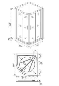 Душевой уголок Good Door Infinity R-90-C-CH 90x90 профиль Хром стекло прозрачное — фото 3, Душевые уголки четверть круга
