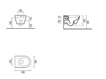 Унитаз GSI Pura 881611 подвесной без сиденья — фото 6, Подвесные унитазы