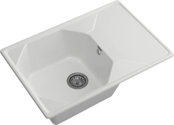 GRANFEST Мойка UNIQUE 740L 1-чаша+крыло 740*500мм иней арт.GF- — фото 1, Кухонные мойки