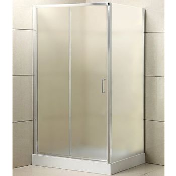 Душевой уголок BelBagno Uno 120x80 UNO-AH-1-120/80-P-Cr профиль Хром стекло рифленое — фото 1, Прямоугольные душевые уголки