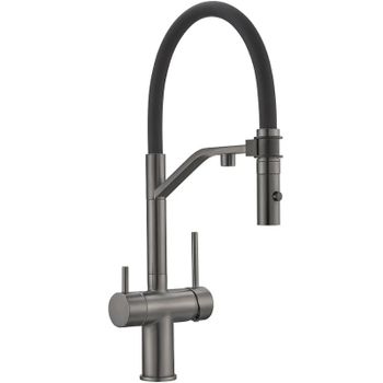 Смеситель для кухни Milacio Ultra MCU.557.GM Вороненая сталь — фото 1, Смесители для кухни