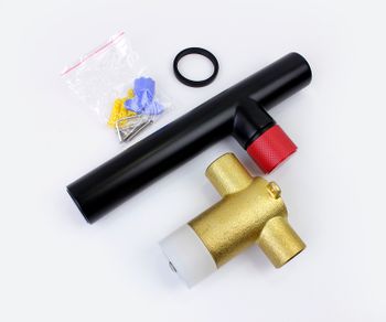 Смеситель для раковины Bronze de Luxe Avantgarde 2021RH Черный Красный — фото 7, Смесители для раковины