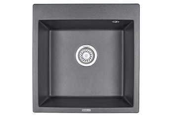 Granula-5102, ШВАРЦ (чёрный металлик), кухонная мойка, кварц — фото 1, Кухонные мойки