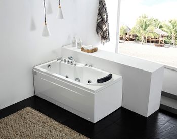 Акриловая ванна Gemy 172х77 G9006-1.7 B L с гидромассажем — фото 2, Акриловые ванны