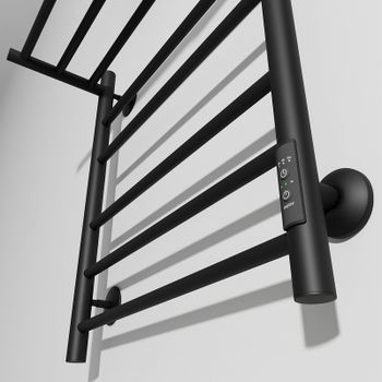 Электрический полотенцесушитель Маргроид Вид 10 600x500 10-6050-1051-9005R с полкой правый Черный ма — фото 5, Электрические полотенцесушители