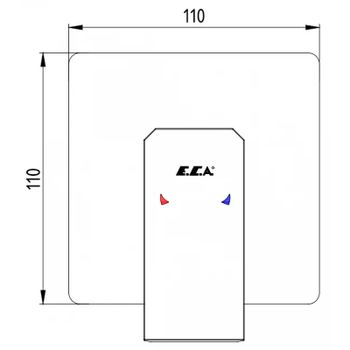 Смеситель для душа E.C.A. Tiera 102167105C1EX-K Черный матовый — фото 2, Смеситель для душа