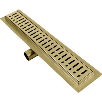 Душевой лоток Raglo 80 R650.80.03 с решеткой Золото матовое — фото 1, Душевые лотки