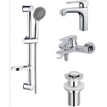 Комплект смесителей Boch Mann Ida BM10429 Хром — фото 1, Готовые комплекты для ванной комнаты