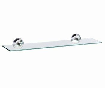Аксесс Rhein K-6224O Полка стеклянная (блистер), хром, WasserKRAFT — фото 3, Полки для ванной и душа