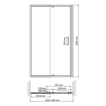 Berkel 48P30 Душевая дверь — фото 2, Душевые двери в нишу