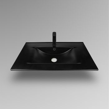 Раковина Bond 80 S05-808 Черная матовая — фото 5, Раковины встраиваемые сверху