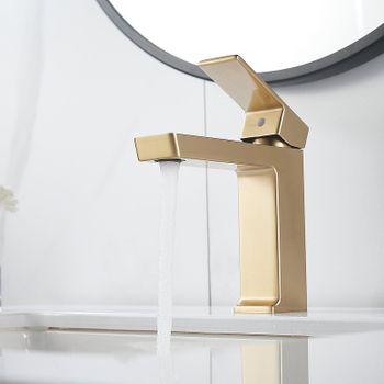 Смеситель для раковины Rose R18G R1801G-1 Золото матовое — фото 9, Смесители для раковины