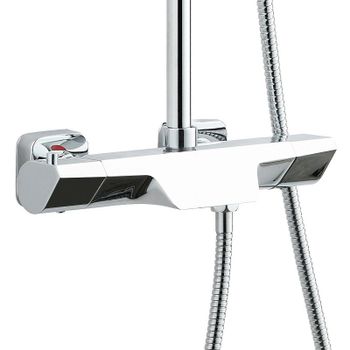 Душевая система Bond Cube B03-9400 с термостатом Хром — фото 10, Душевые стойки