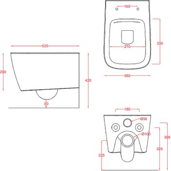 Унитаз Artceram A16 ASV003 44 00 подвесной Green salvia без сиденья — фото 4, Подвесные унитазы