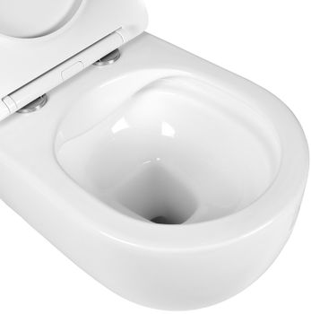 Унитаз Bond Oval F10-10 подвесной Белый с сиденьем Микролифт — фото 3, Подвесные унитазы