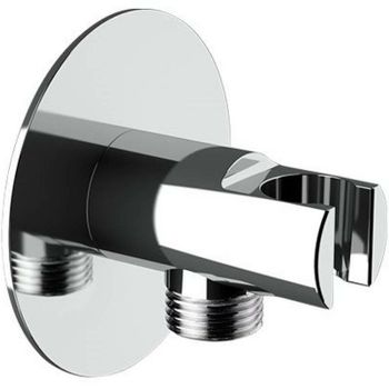 Шланговое подключение Remer 337X с держателем ручного душа Хром — фото 1, Шланговые подключения