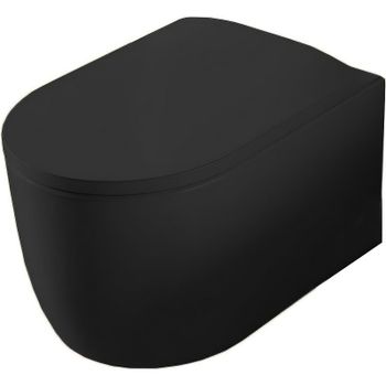 Унитаз Artceram Monet MNV001 17 00 подвесной Черный матовый без сиденья — фото 1, Подвесные унитазы