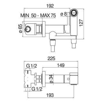 Гигиенический душ со смесителем Nobili AV00600NLP Никель — фото 2, Гигиенические души