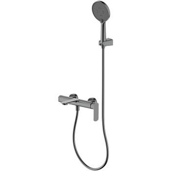 Смеситель для ванны AQUAme Monza AQM6312GM Оружейный металл — фото 1, Смеситель для ванны