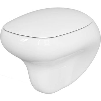 Унитаз Ambassador Diamond 123T20001R-122T20001 подвесной Белый глянцевый с сиденьем Микролифт — фото 1, Подвесные унитазы