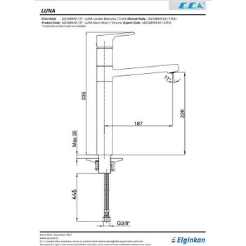 Смеситель для раковины E.C.A. Luna 102108949EX Хром — фото 2, Смесители для раковины