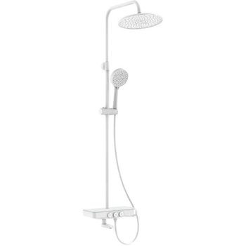 Душевая система Iddis Shelfy SHEWTBTi06 Белая матовая — фото 1, Душевые стойки