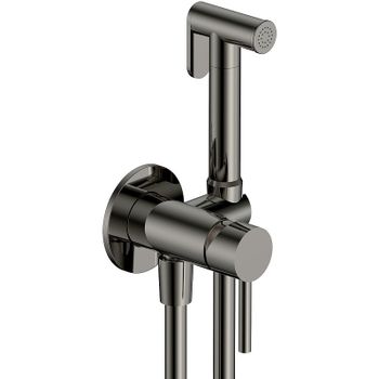 Гигиенический душ со смесителем AQUAme Siena AQM6217GM Оружейный металл — фото 1, Гигиенические души