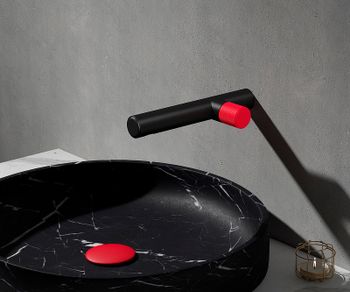 Смеситель для раковины Bronze de Luxe Avantgarde 2021RH Черный Красный — фото 2, Смесители для раковины