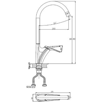 Смеситель для кухни Rush Nevis NE1735-22Black Черный матовый — фото 2, Смесители для кухни