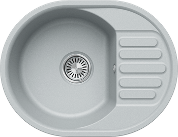 Кухонная мойка QUARTZBOND BOND-610 (Платина) — фото 1, Кухонные мойки