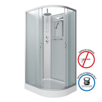 Душевая кабина Niagara Classic NG-3312-14LBKT (120х80х210) низкий поддон(13см),стекло матовое,3 мест — фото 2, Душевые кабины