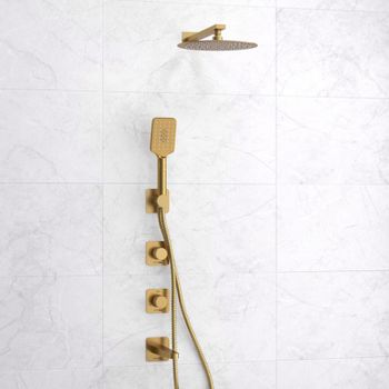 A8251.307.308.180.259.285.194.201 Встраиваемый комплект для ванны с верхней душевой насадкой, лейкой — фото 2, Встраиваемые душевые комплекты