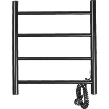 Электрический полотенцесушитель Domoterm Классик DMT 109-4 50x50 EK R Черный матовый — фото 1, Электрические полотенцесушители