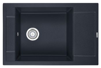 Granula-7806, ШВАРЦ (чёрный металлик), кухонная мойка, кварц — фото 1, Кухонные мойки